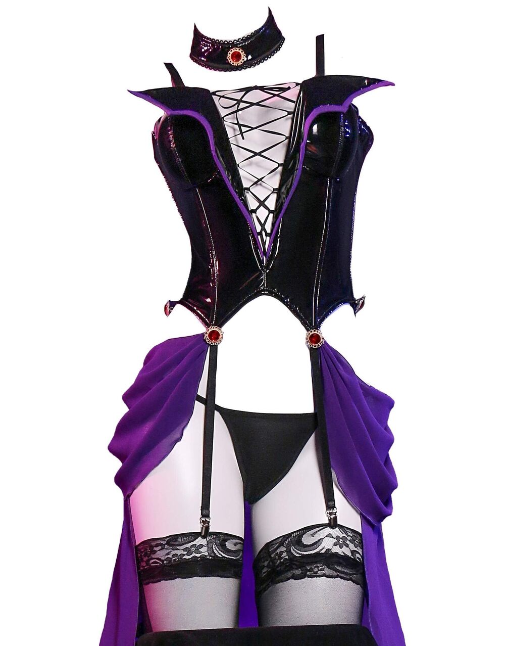 6084 Adult Costume Anime Cosplay Sexy Lingerie Set Corset and Thong